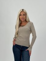 Pulover din jerse rigat cu lurex - imagine 7