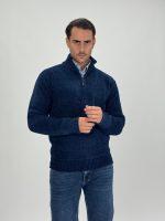 Pulover plușat cu fermoar scurt - imagine 11