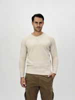 Pulover din catifea cu decolteu în V