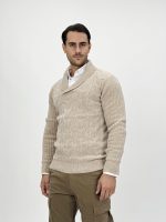 Pulover din catifea cu guler petrecut