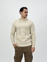 Pulover din tricot cu glugă - imagine 6