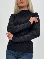 Pulover maletă din jerse rigat cu lurex - imagine 18