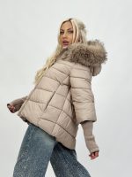 Jachetă din fâș cu mâneci din tricot - imagine 10