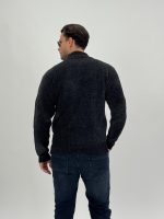 Pulover plușat cu fermoar lung - imagine 4