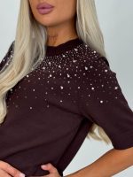 Pulover accesorizat cu perle și ștrasuri - imagine 14