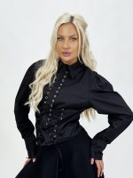 Cămașă cu legături tip corset - imagine 3