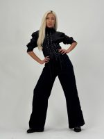 Jeans | Blug wide leg cu cercuri laterale - imagine 5