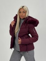 Jachetă din fâș cu glugă și blană detașabilă - imagine 8