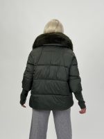 Jachetă din fâș cu mâneci din tricot și blană detașabilă - imagine 10