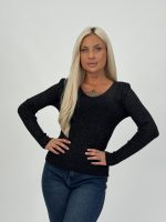 Pulover din jerse rigat cu lurex - imagine 18