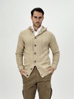 Pulover cardigan cu glugă - imagine 3