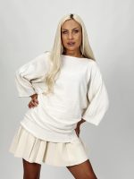 Pulover raglan cu model torsade - imagine 2