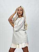 Pulover raglan accesorizat pe mânecă - imagine 11