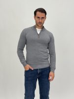 Pulover din tricot cu fermoar scurt - imagine 9