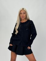 Pulover cardigan accesorizat - imagine 6