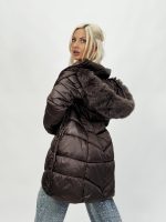 Jachetă 3/4 din fâș cu blană - imagine 19