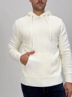 Pulover din tricot cu glugă - imagine 4