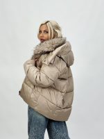 Jachetă din fâș cu blană - imagine 6