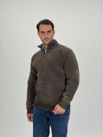 Pulover plușat cu fermoar scurt - imagine 7