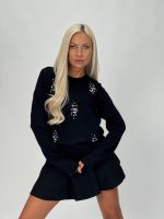 Pulover accesorizat cu ștrasuri și perle - imagine 20