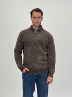 Pulover plușat cu fermoar scurt - imagine 5