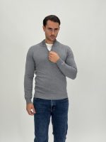 Pulover din tricot cu fermoar scurt - imagine 10