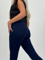 Pantalon slim fit cu push-up - imagine 10