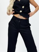 Pantalon negru office drept - imagine 4