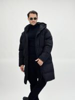 Jachetă 3/4 din fâș cu glugă - imagine 2