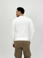 Pulover din tricot cu model și decolteu la baza gâtului - imagine 9