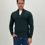 Pulover din tricot cu fermoar lung