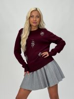 Pulover accesorizat cu ștrasuri și perle - imagine 9