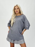 Pulover raglan accesorizat pe mânecă - imagine 5