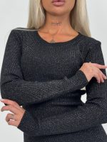 Pulover rigat cu lurex - imagine 4
