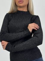 Pulover maletă rigat cu lurex - imagine 17