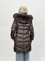 Jachetă 3/4 din fâș cu blană - imagine 18