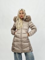 Jachetă 3/4 din fâș cu blană - imagine 9