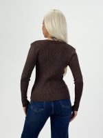 Pulover din jerse rigat cu lurex - imagine 15