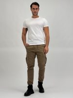 Pantalon cargo cu talie elastică