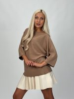 Pulover raglan cu model torsade - imagine 17