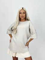 Pulover raglan accesorizat pe mânecă - imagine 9