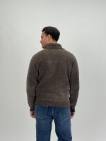 Pulover plușat cu fermoar scurt - imagine 8