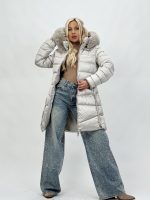 Jachetă 3/4 din fâș cu blană - imagine 7