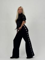 Jeans | Blug wide leg cu cercuri laterale - imagine 6