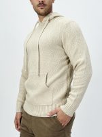 Pulover din tricot cu glugă - imagine 9