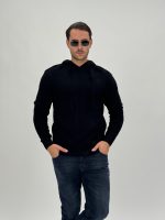 Pulover din tricot cu glugă - imagine 16