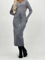 Fustă lungă din tricot cu butoni - imagine 9