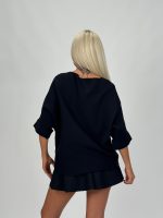 Pulover raglan accesorizat cu mânecă 3/4 - imagine 20