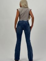 Jeans | Blug evazat cu push-up și eșarfă - imagine 4