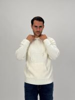 Pulover din tricot cu glugă - imagine 2